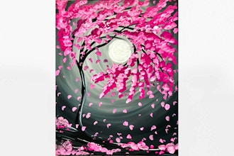 Paint Nite: Moonlit Cherry Blossom Tree